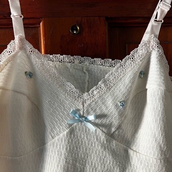 Vintage Coldpruf White Camisole Tank Top – Lace Trim, Undershirt Size Medium - Picture 7 of 8